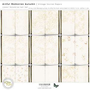 Artful Memories Autumn Vintage Journal Papers