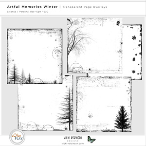 Artful Memories Winter Transparent Page Overlays