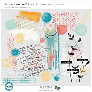 Express Yourself Growth Mixed Media Elements