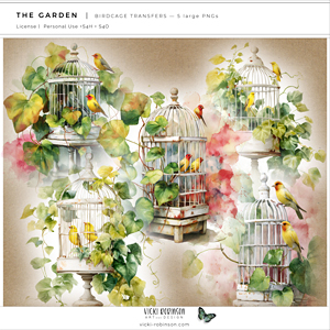 The Garden Bird Cage Transfers