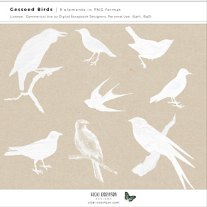 Gessoed Birds