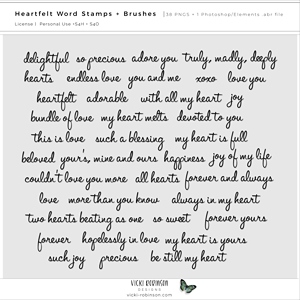 Heartfelt Word Stamps + Brushes