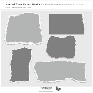 Layered Torn Paper Masks 01