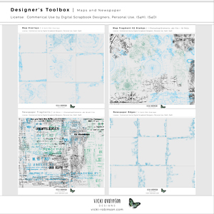 Designers Toolbox Grab Bag Maps and Newsprint