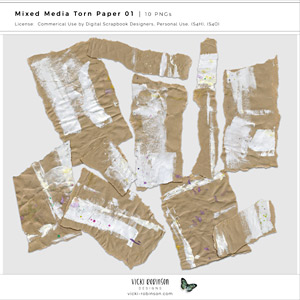 Mixed Media Torn Paper 01