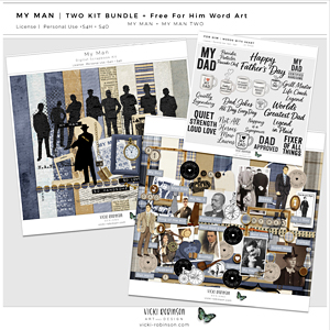 My Man Bundle + Free For Him Word Art