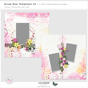 Scrap Now Template Set 04 Layered Quick Pages