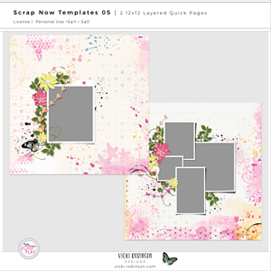 Scrap Now Template Set 05 Layered Quick Pages
