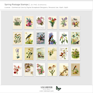 Spring Postage Stamps CU