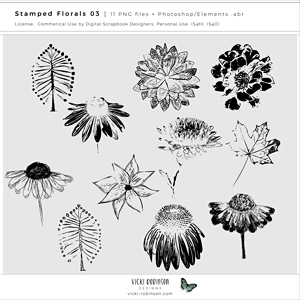 Stamped Florals 03