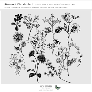 Stamped Florals 04