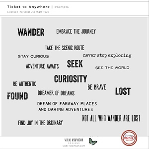 Ticket To Anywhere Word Art