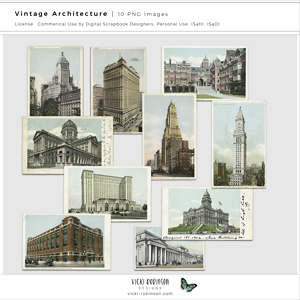 Vintage Architecture Postcard