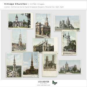 Vintage Church Postcards