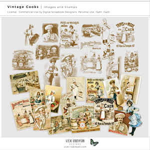 Vintage Cooks Images and Stamps
