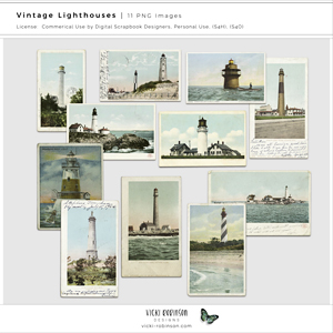 Vintage Lighthouse Postcards