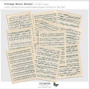 Vintage Music Sheets