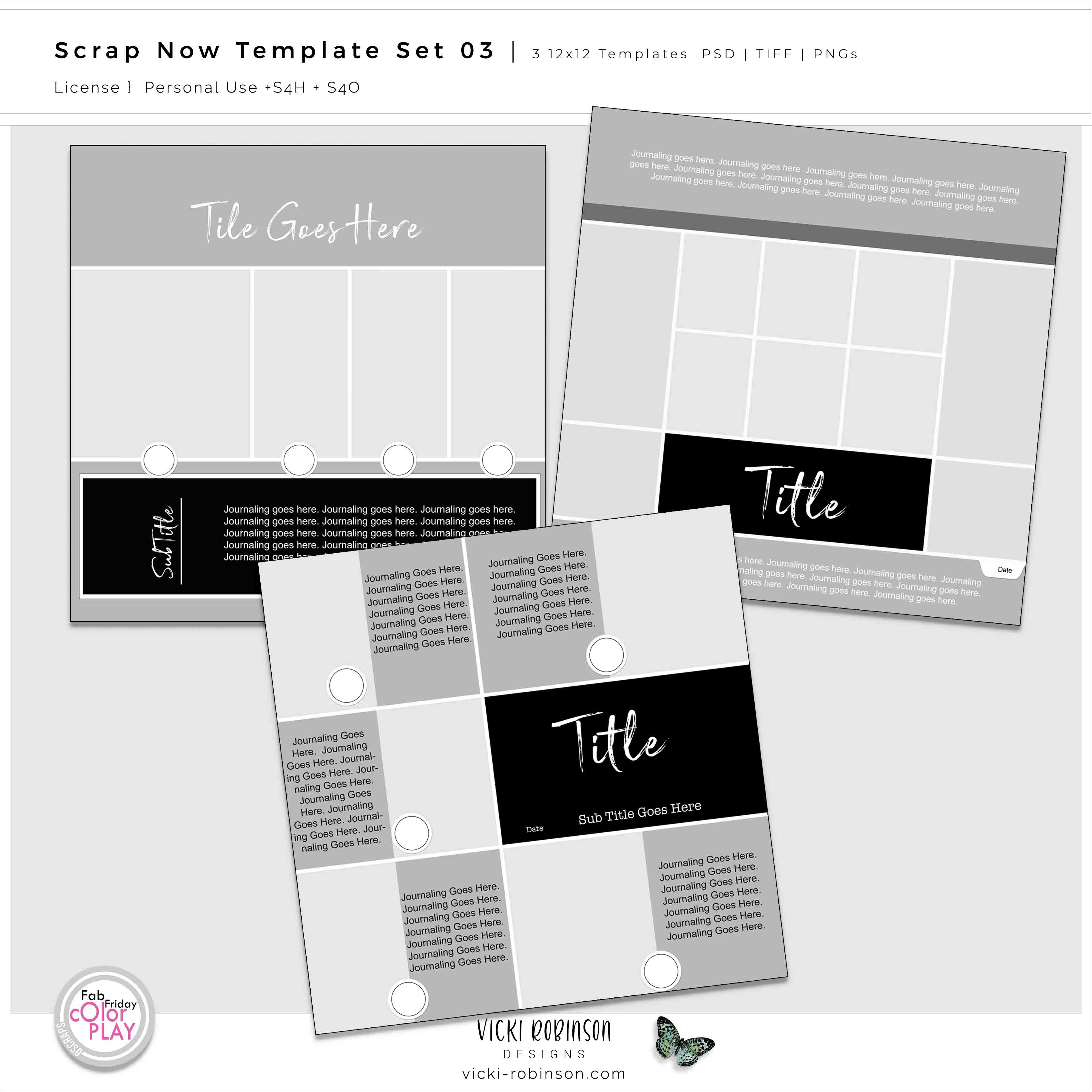 Scrap Now Page Template Set 03