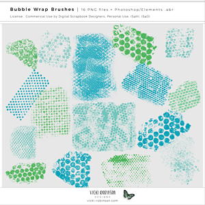 Bubble Wrap Stamps and Brushes