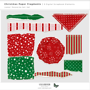 Christmas Paper Fragments 02