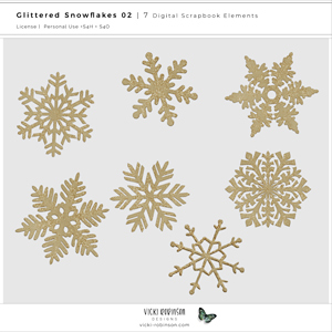 Glittered Snowflakes 02