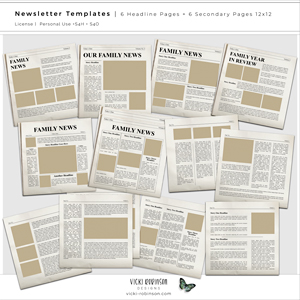 Newsletter Templates 12x12