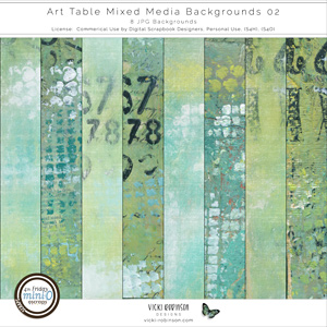 Art Table Mixed Media Backgrounds 02