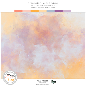 Friendship Garden Color Splash Page Overlays
