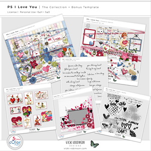 Digital Scrapbook Elements, Put A Little Love In It Stamps, Vicki  Robinson