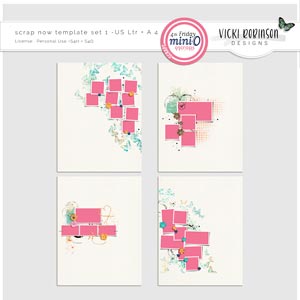 Scrap Now Template Set 1 U.S. Ltr + A4