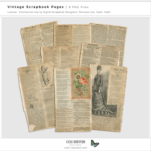 Vintage Scrapbook Pages