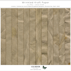 Wrinkled Kraft Papers