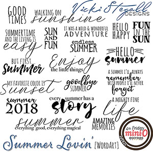 Summer Lovin WordArt and Titles by Vicki Stegall Designs