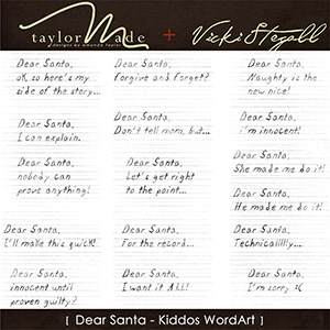 Dear Santa WordArt {kiddos} 