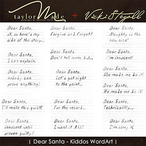 Dear Santa WordArt {kiddos} 