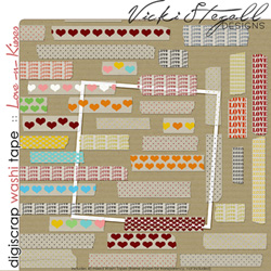 Washi Tape - Love n Kisses