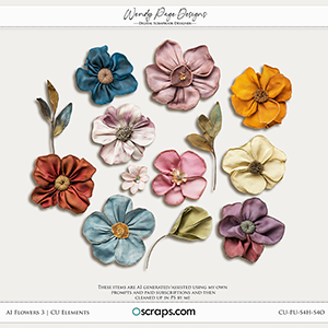 AI-Flowers 3 (CU) by Wendy Page Designs  