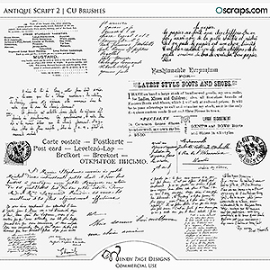 Antique Script 2 (CU) by Wendy Page Designs 