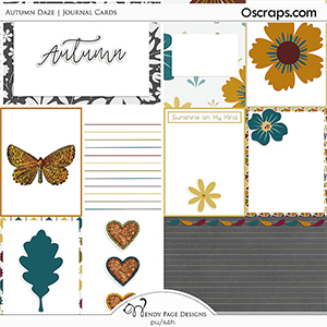 Autumn Daze Journal Cards by Wendy Page Designs