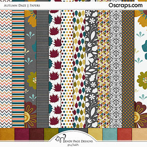 Autumn Daze Papers by Wendy Page Designs