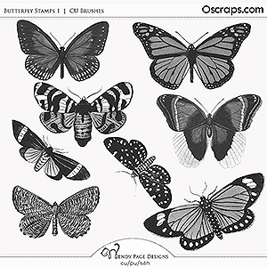 Butterfly Stamps 1 (CU) by Wendy Page Designs