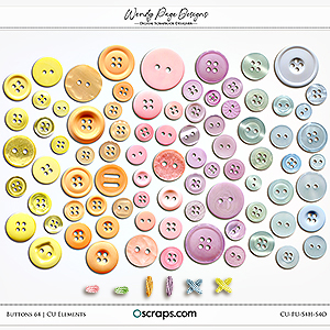 Buttons 64 (CU) by Wendy Page Designs  