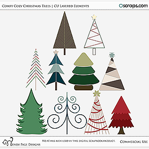 Comfy Cozy Christmas Trees (CU) by Wendy Page Designs  
