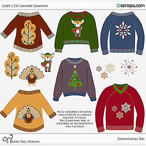 Cozy Layered Elements (CU) by Wendy Page Designs  