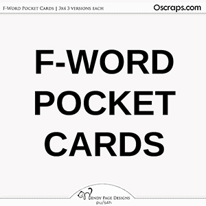 F-Word 3x4 Pocket Cards by Wendy Page Designs