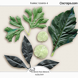 Fabric Leaves 4 (CU) by Wendy Page Designs