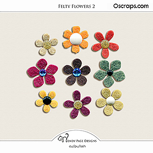 Felty Flowers 2 (CU) by Wendy Page Designs