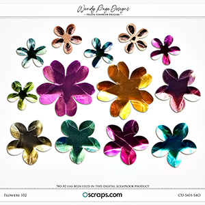 Flowers 102 (CU) by Wendy Page Designs   
