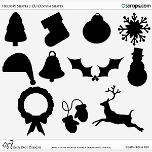 Holiday Custom Shapes (CU) by Wendy Page Designs     