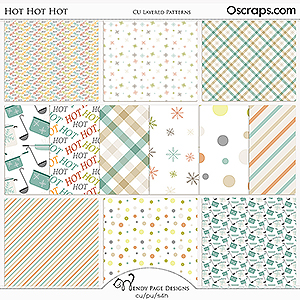 Hot Hot Hot Layered Patterns (CU) by Wendy Page Designs
